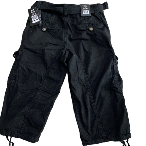 X-Ray Jeans Men's Belted 18" Long Cargo Shorts With Draw Cord - Picture 8 of 16